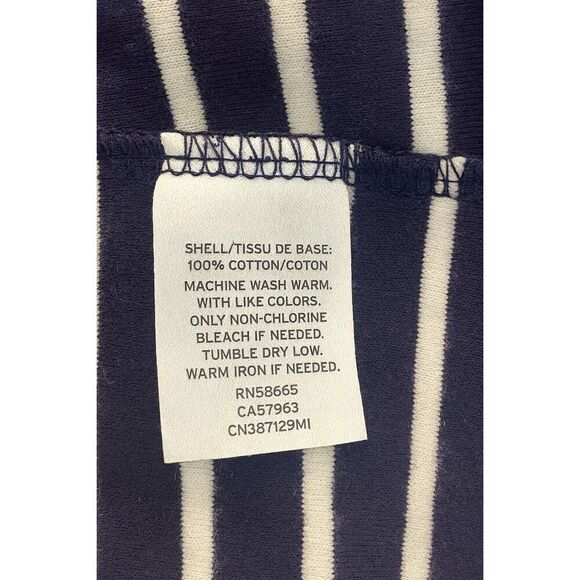 Caslon Women’s XS Blue White Striped Cotton Tank Top Sleeveless Nautical - Picture 6 of 6